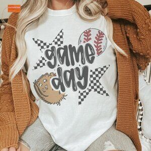 Baseball Game Day Mom T-Shirt Game Day T-Shirt Baseball Graphic Tee 261